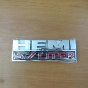 New HEMI 5.7 LITER 2 Piece Car Emblem